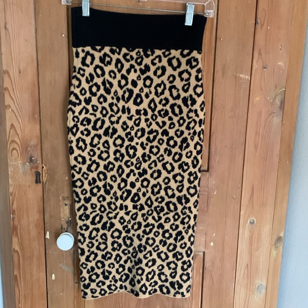Veronica Beard Bethel leopard print wool pencil skirt - Picture 2 of 9